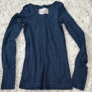 Abercrombie & Fitch Deep Blue Long Sleeve Shirt